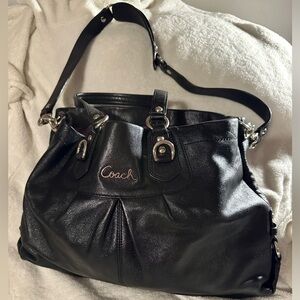 Coach Black Leather Shoulder Bag